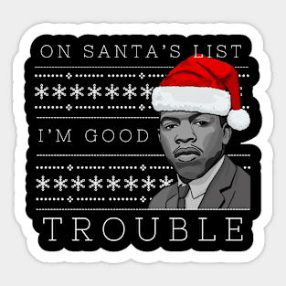 Holiday Sweater: John Lewis: Good Trouble - Santa's List Sticker